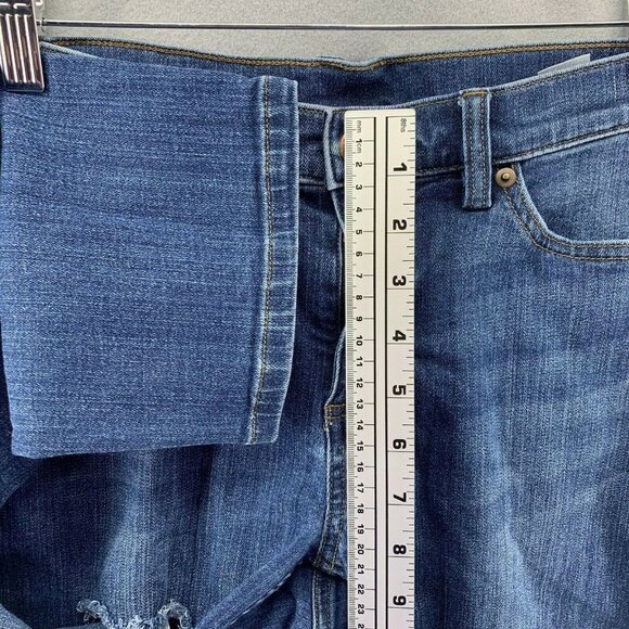 Duluth Trading Co Distressed Straight Leg Jeans Womens Size 8 Blue Denim 8x29 - Picture 12 of 12